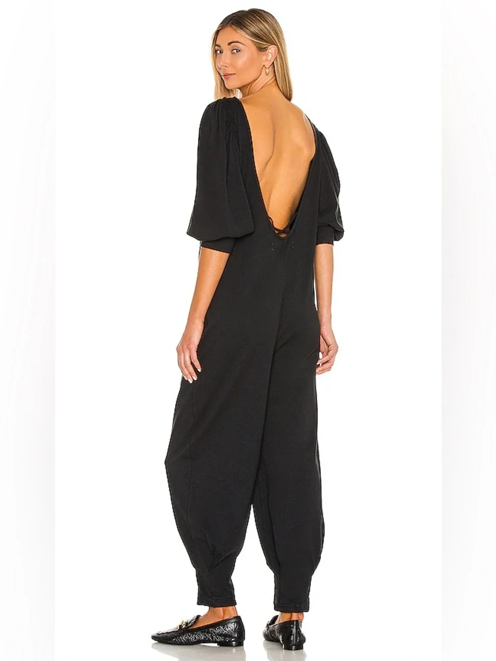 Free People Jackie One Piece Jumpsuit in Black Size M